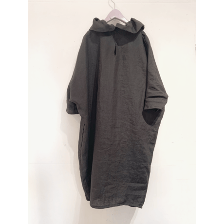 Frill collar Dolman dress België Linen