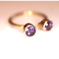 2stone Open Ring Amethyst-Amethyst