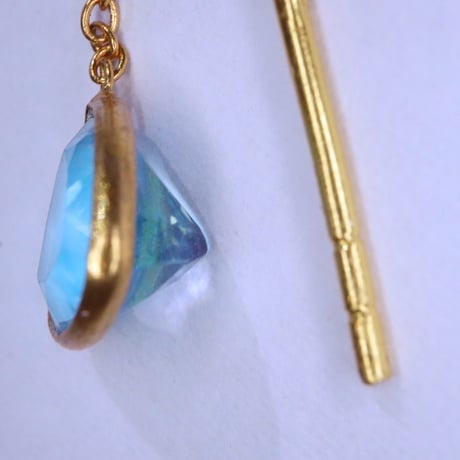 Blue Topaz Piarced Earrings