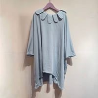 Virginieee D-3 Petal collar Dolman BLUE GRAY
