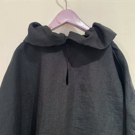 Frill collar Dolman dress België Linen