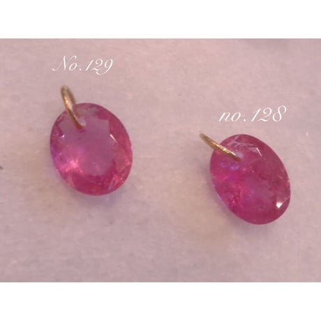 大粒Pink tourmaline Pendant Top 18K no.128