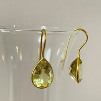 Candy Frameピアス ティアドロップLemon Quartz