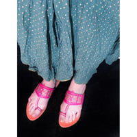 Green- Gold-Dot/Long Skirt/Crinkled Indian cotton