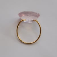 Candy Ring 10k Gold rose quartz 14号