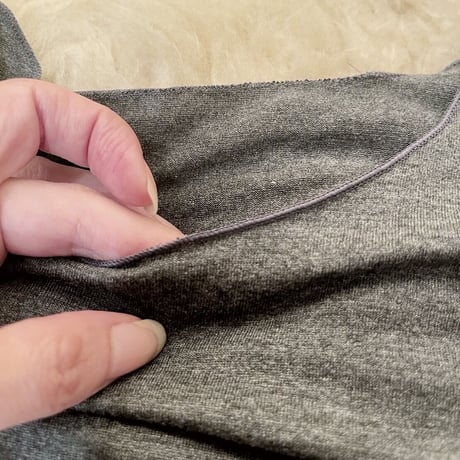 Super Long Sleeve top Cut&Sewn Gray