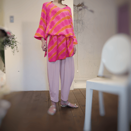 Neon Pink silk kurta