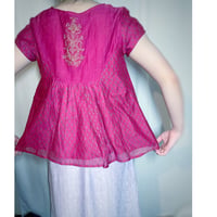 Fuchsia Pink Silk Cotton Top