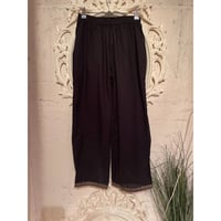 Black&Goldトリミング　コットンパンツ