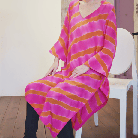 Neon Pink silk kurta
