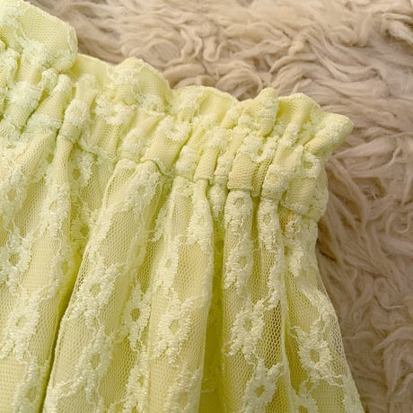 Curve Skirt Lace Lemon