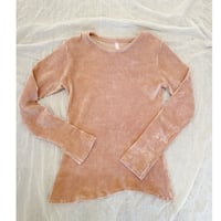 Cut&Sewn Cotton Velour Pink-Beige