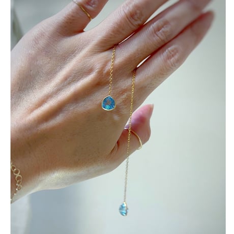 Blue Topaz Piarced Earrings