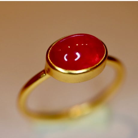 Red Quartz  Oval Ring