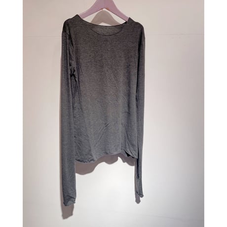 Super Long Sleeve top Cut&Sewn Gray