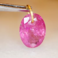大粒Pink tourmaline Pendant Top 18K no.128