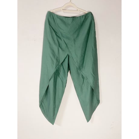 Smoky Green Overlap Pants