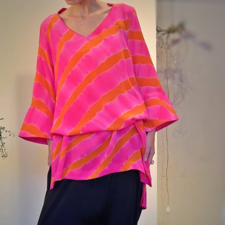 Neon Pink silk kurta