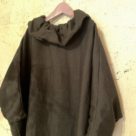 Frill collar Dolman dress België Linen