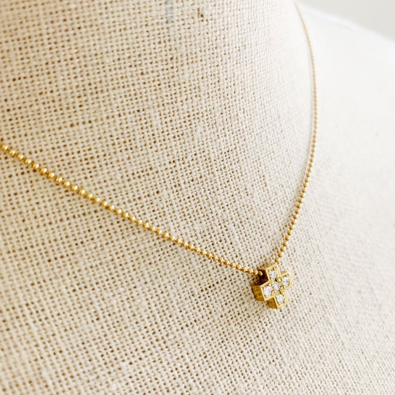 クロスダイヤモンドペンダント（K18YG） | CARCAJOU online store 