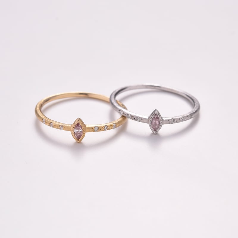 ピンクダイヤモンドリング (K14YG) | CARCAJOU online store