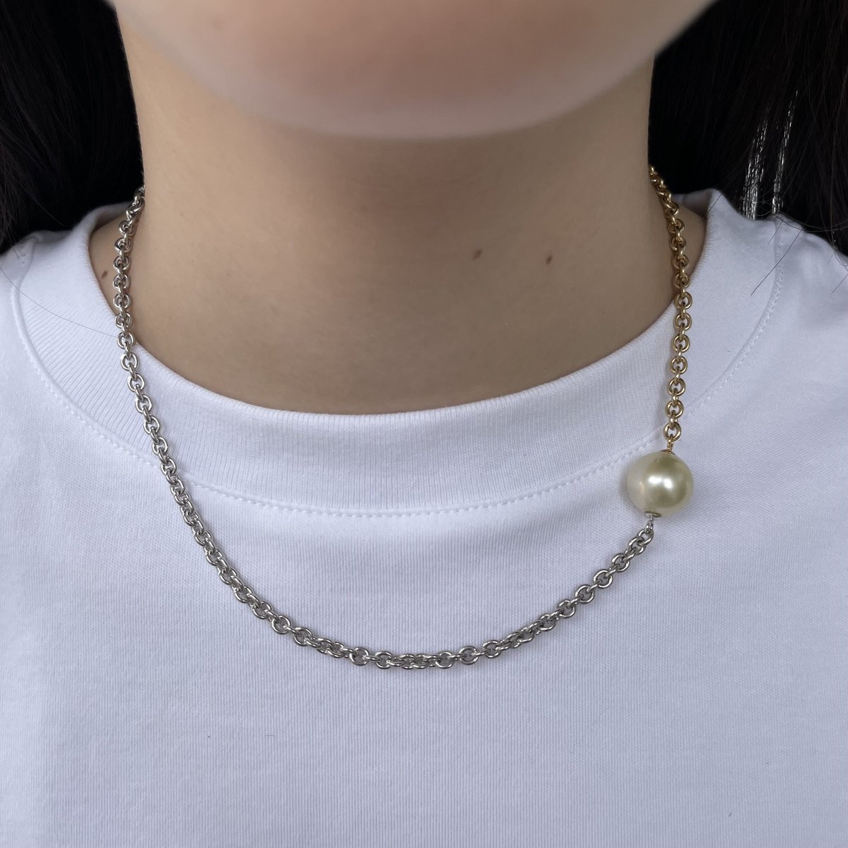 バイカラーチェーン南洋ネックレス | CARCAJOU online store バイカラーチェーン南洋ネックレス | CARCAJOU online store