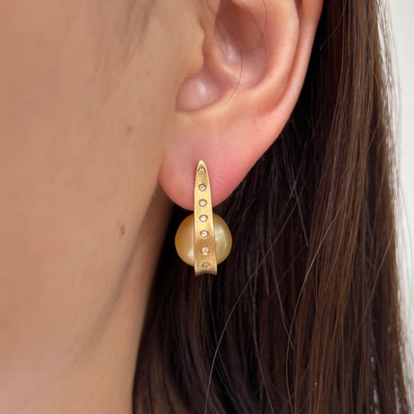 Waves II ピアス (K18YG)