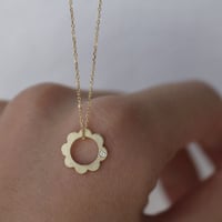 Carino Carino ダイヤモンドペンダント（お花・K18YG）
