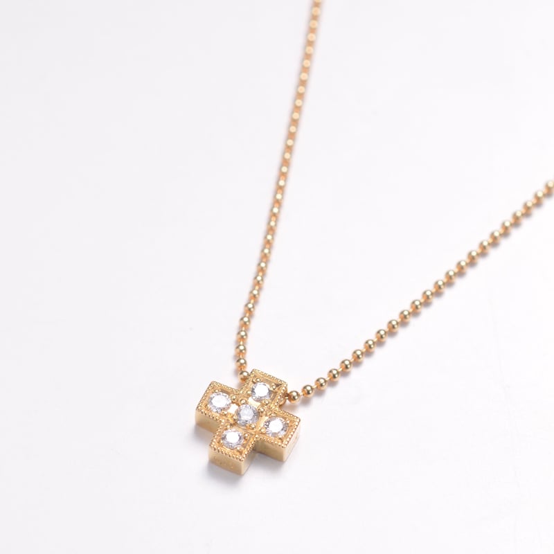 クロスダイヤモンドペンダント（K18YG） | CARCAJOU online store 