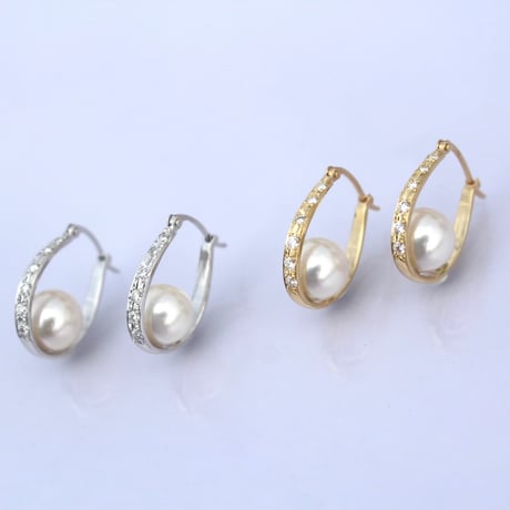 Morning dew ピアス（プラチナ）