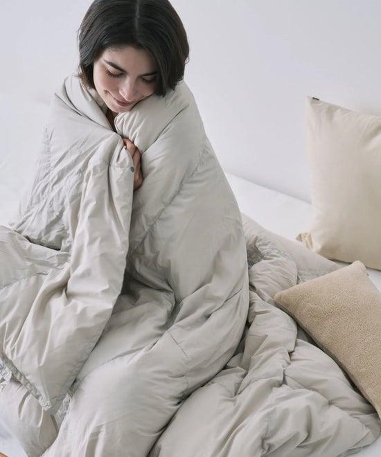 ルームダウン 超軽量 800FP 羽毛布団 クッションカバー付き