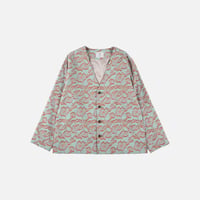 FLOWER JQD SHIRTS CARDIGAN MINT 【Tuitaci】【朔】