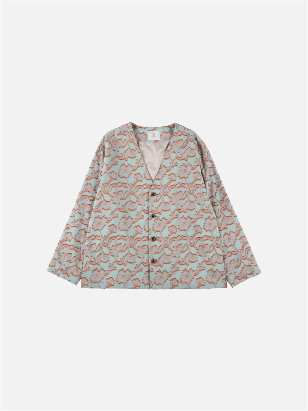 FLOWER JQD SHIRTS CARDIGAN MINT 【Tuitaci】【朔】 |