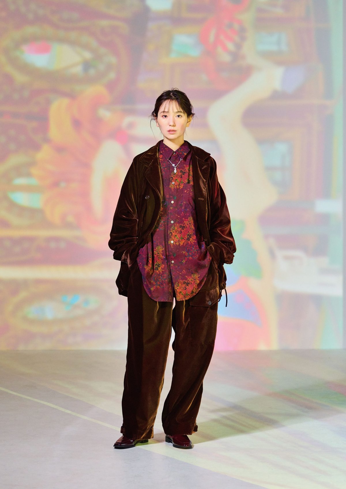 BRU NA BOINNEのレグルスベルベットセットアップ｜ジャンパー＆パンツ