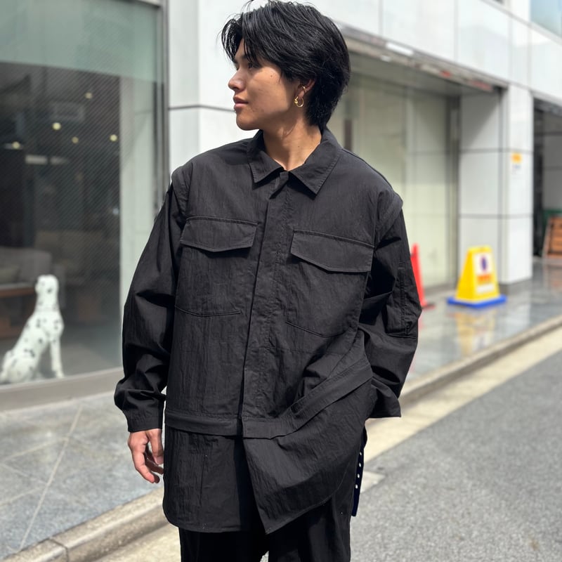 パラドックスZIPシャツ <black> 【BRU NA BOINNE】 | CLOTH+CROSS