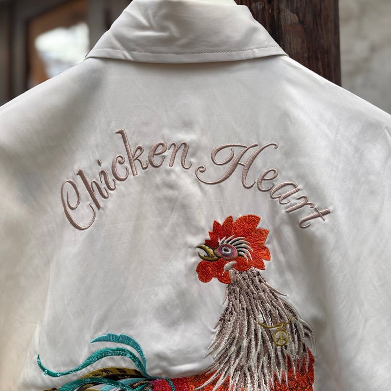 BRU NA BOINNE Chicken Heart 刺繍スカジャン BRU NA BOINNE (ブルーナボイン) Chicken Heart Jumper / チキンハート