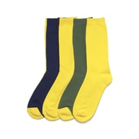 LIXTICK TWOFACE SOXii 2PACK (A) TFS-002 (YELLOW / NAVY & OLIVE)【LIXTICK】