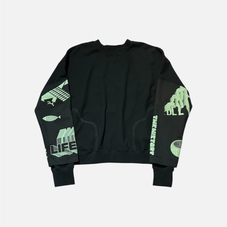 Print Sweat <black> 【FU-AH】