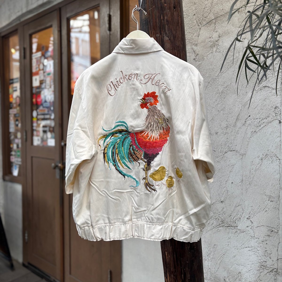 BRU NA BOINNE Chicken Heart 刺繍スカジャン BRU NA BOINNE (ブルーナボイン) Chicken Heart Jumper / チキンハート