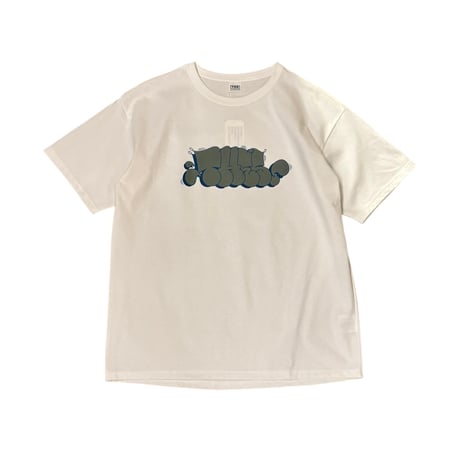 "THES" THORW UP T-SHIRTS <white x olive> 【THE UNION】 【THE FABRIC】