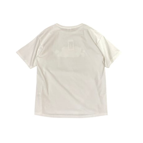"THES" THORW UP T-SHIRTS <white x gray> 【THE UNION】 【THE FABRIC】