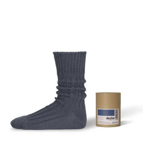 Cased Heavyweight Plain Socks -3rd Collection- 【Decka】