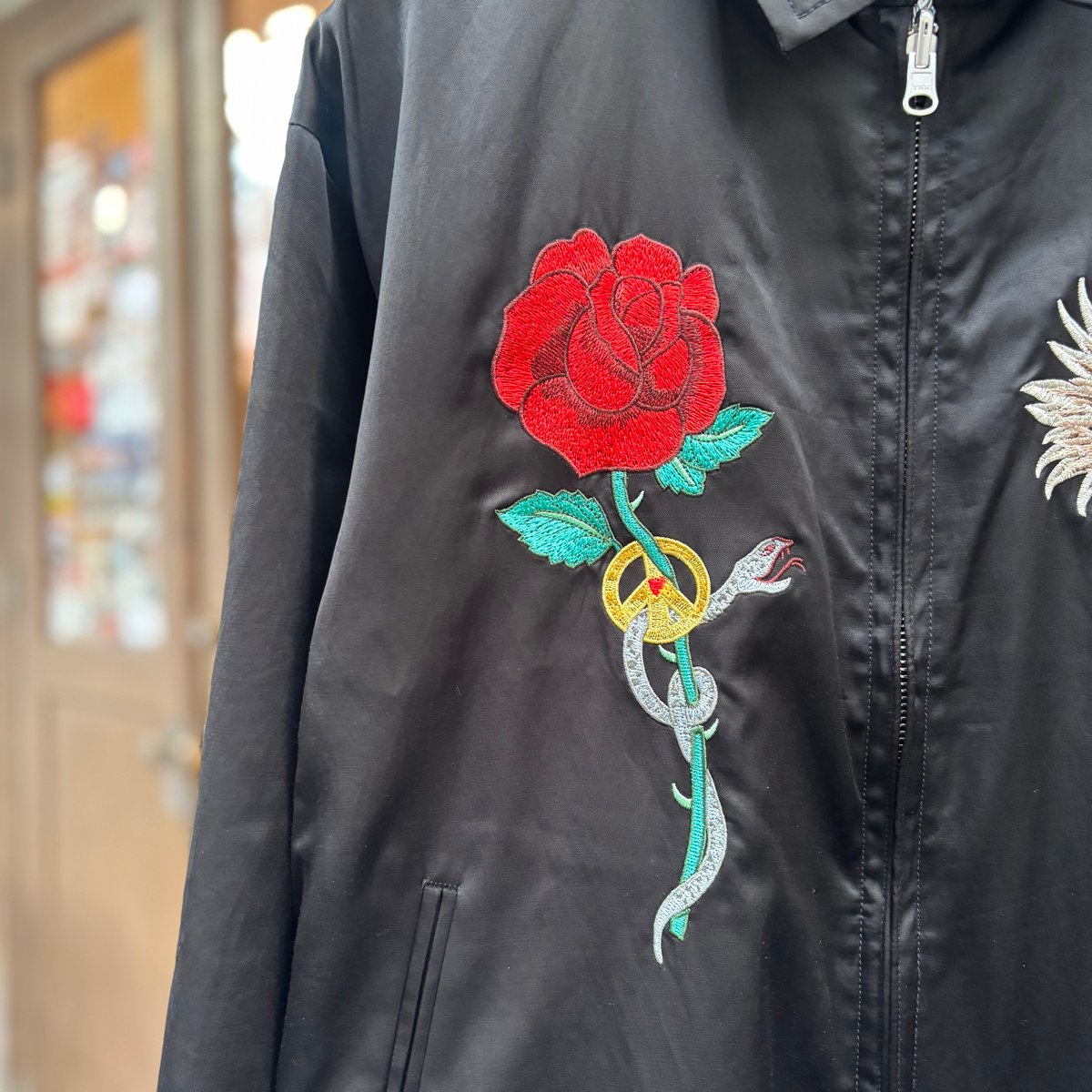 BRU NA BOINNE Chicken Heart 刺繍スカジャン BRU NA BOINNE (ブルーナボイン) Chicken Heart Jumper / チキンハート