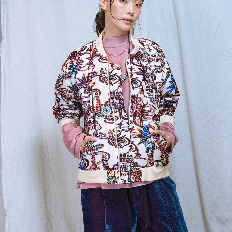 RYUKYU DYEING VELVET SKA-JUMPER 【Tuitaci】【朔】 | 