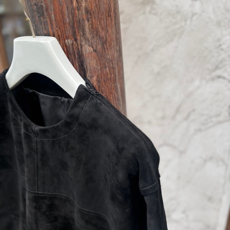 BEHATI 2号 <black>【BRU NA BOINNE】レザー/プルオーバー