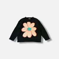 CC “FLOWER with LOVE” HAND KNIT <black>【ChahChah】