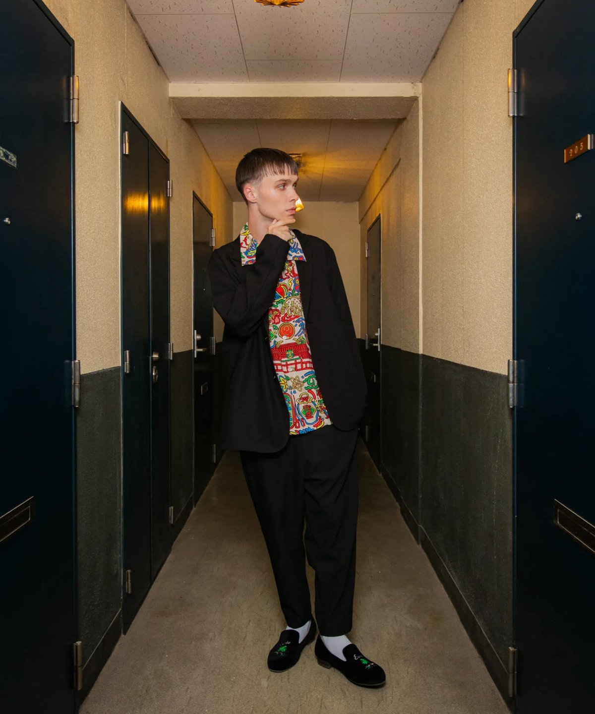 LOOSE BOY JACKET / BLACK 【Eanbe】 | CLOTH+CROSS