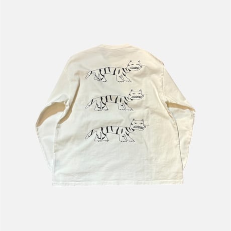 Tori Tora L/S TEE <white>【warau】