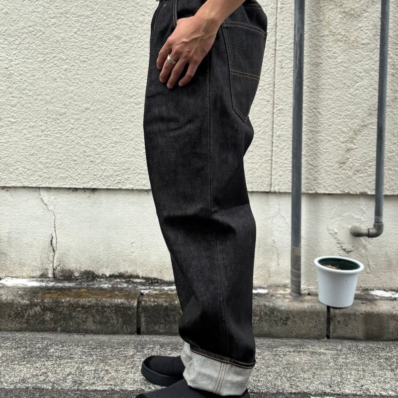P-035 <black denim> 【Willow pants】 | CLOTH+CROSS