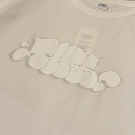 "THES" THORW UP T-SHIRTS <white x gray> 【THE UNION】 【THE FABRIC】